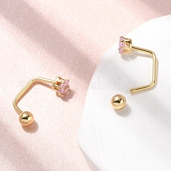 Серьги-гвоздики в форме сердца из нержавеющей стали 304 EJEW-F396-04A-G