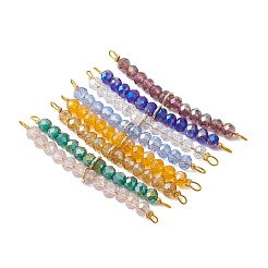 8 шт. 8-цветные стеклянные граненые бусины-подвески-рондели&nbsp;PALLOY-JF04761