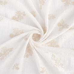 Leinen-Baumwollstoff mit Blumenmuster für Bekleidungsaccessoires&nbsp;DIY-WH0632-51