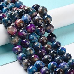 Натуральные радужные бусины «Тигровый глаз»&nbsp;G-NH0002-A01-C01