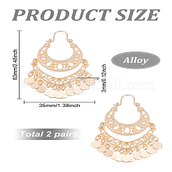 2 пара серег-люстр в форме капли из сплава для женщин&nbsp;EJEW-LP0001-60