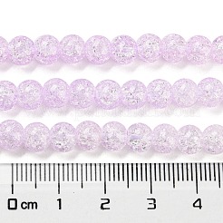 Окрашенного распылением треск стеклянные бусы нити DGLA-C002-6mm-03