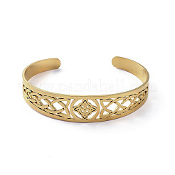 Bracelets manchettes en acier inoxydable 304&nbsp;BJEW-M234-02G