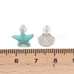 925 стерлингового серебра кубического циркония серьги стержня&nbsp;EJEW-F394-02P