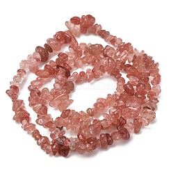 Fragola naturale di chip di quarzo fili di perline&nbsp;LS-G-M205-56A