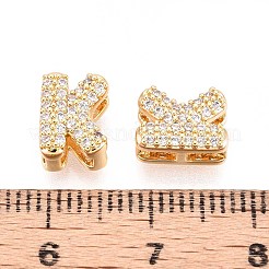 Латунные микропаве из прозрачного кубического циркония KK-T071-17G-K