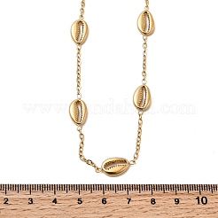 Женские ожерелья-цепочки в форме ракушек из нержавеющей стали 304&nbsp;LS-NJEW-G181-05G
