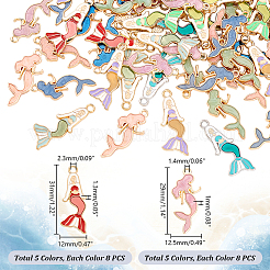 80шт 10 стиля подвески из сплава с эмалью ENAM-GA0001-09