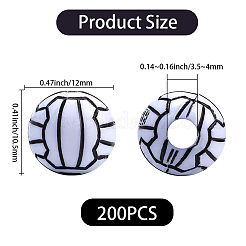 200 шт. Акриловые бусины в стиле ремесла&nbsp;MACR-PA0001-14