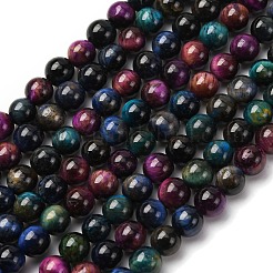 Нити из натуральных бусин тигрового глаза высшего качества&nbsp;LS-G-F591-18-6mm-06