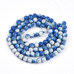 Прозрачная выпечка окрашенные стеклянные бусины нити&nbsp;DGLA-N009-8mm-07