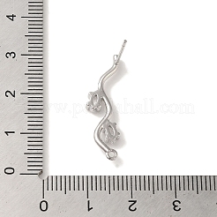 Boucles d'oreilles en laiton avec zircone cubique transparente.&nbsp;LS-KK-G499-02P