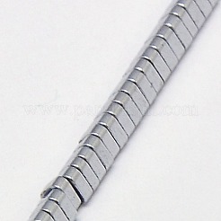 Electroplate non magnetici ematite sintetico fili di perline&nbsp;G-J174-3x3mm-01