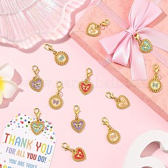 16 шт. 8 стильных эмалевых подвесных украшений из сплава&nbsp;HJEW-YW00287