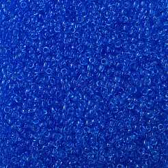 トーホー 8/0ラウンドビーズ  日本製シードビーズ  （3b）透明なダークアクアマリン  3mm  穴：1mm  約10000個/ポンド&nbsp;SEED-TR08-0003B