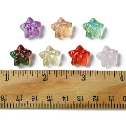 35шт 7 цвета прозрачные стеклянные бусины GLAA-FS0001-77