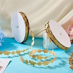 20 ярд кружевной отделки из полиэстера с цветком малана и бабочкой OCOR-TAC0016-18G