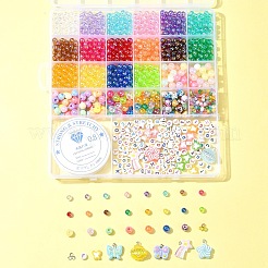 Наборы для изготовления браслетов из акрила и смолы DIY-FS0007-44