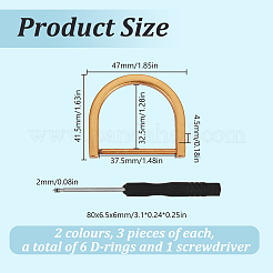 6 шт. застежки-скобы с D-образным кольцом из сплава&nbsp;FIND-DR0001-76