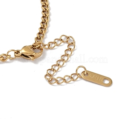 Браслеты-цепочки витые из нержавеющей стали золотистого тона 304 с эмалью&nbsp;LS-BJEW-P321-02G