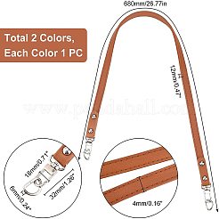 2шт. 2-х цветная ручка для сумки из искусственной кожи FIND-WR0003-44A