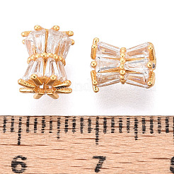 925 бусина-барабан из стерлингового серебра с прозрачными кубическими цирконами STER-T008-39G