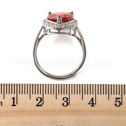 925 перстень из стерлингового серебра с паве из кубических цирконий&nbsp;RJEW-C138-01B-01