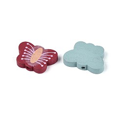 Набивные бусины из натурального клена WOOD-N019-02