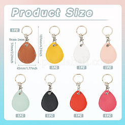 8шт 8 цвета подвески из искусственной кожи и сплава&nbsp;KEYC-TA0001-31