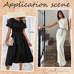 1 шт. искусственная кожа цветок латунное кольцо звено цепи пояса живота цепи для женщин AJEW-CL0001-49B