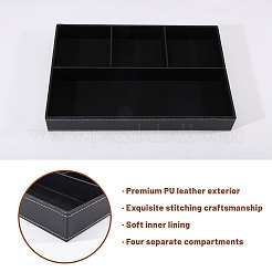 2 Stück Schreibtisch-Organizer mit 4 Fächern aus PU-Leder&nbsp;CON-CA0001-036B