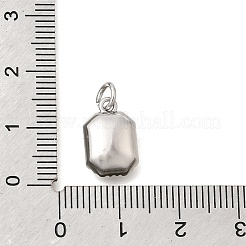 Anhänger aus Messing mit Mikropavé-Kubikzirkonia und Glas&nbsp;KK-N289-14P-01
