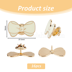 16 шт. эмалевые булавки с бантом&nbsp;JEWB-FH0002-01B