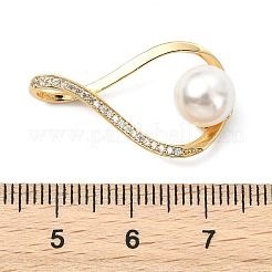Pendenti in zirconi cubici trasparenti in micro pavè di ottone&nbsp;PALLOY-JF05486-01
