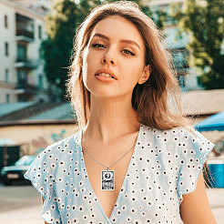 8 шт. 8 стиля ожерелье с подвеской в виде карт Таро из нержавеющей стали 201 с цепочками из нержавеющей стали 304 NJEW-AB00023