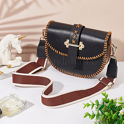 Широкие ручки сумки из полиэстера жаккардового плетения в этническом стиле&nbsp;FIND-WH0136-40A