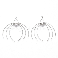 Латунные большие кулоны&nbsp;KK-S355-041P-NF