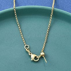 Латунная цепочка Роло регулируемые слайдеры ожерелья&nbsp;NJEW-E157-05G