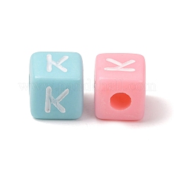 Perles européennes en acrylique opaque&nbsp;AC-CBA7A73-01K