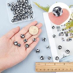 60 шт. тибетские бусины Дзи с двумя глазами G-SC0002-14