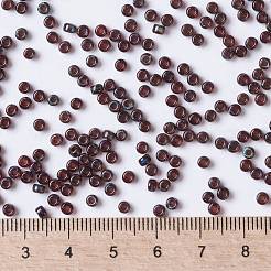 MIYUKIラウンドロカイユビーズ  日本製シードビーズ  8/0  （rr4504)透明ルビーピカソ  8/0  3mm  穴：1mm  約422~455PCS /ボトル  10 G /ボトル&nbsp;SEED-JP0009-RR4504