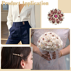 6 шт. пуговицы из сплава со стразами&nbsp;BUTT-FG0001-58A