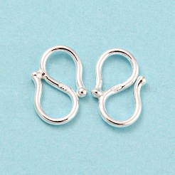 925 стерлингового серебра S-крюк пряжки STER-K175-05S