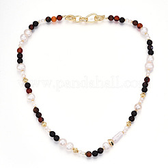 Ожерелья из натурального жемчуга NJEW-N056-01G