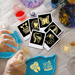 9 шт. никелевые самоклеящиеся наклейки с картинками DIY-WH0450-197