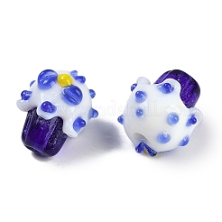 Бусины ручной работы в технике лэмпворк с неровностями LAMP-I027-04C