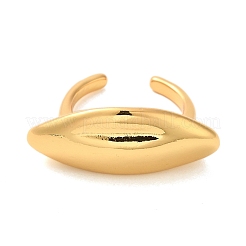304ステンレススチールオープンカフリング  女性のためのジュエリー  18KGP本金メッキ  馬の目  内径：17mm&nbsp;RJEW-K261-01F-G