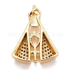 Подвески из кубического циркония с покрытием из латуни KK-E275-23G