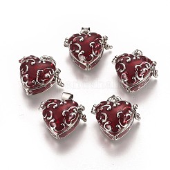 Сердце латунь эмаль коробки молитве подвески&nbsp;LS-KK-24X21