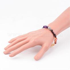 Chakra pierres précieuses naturelles bracelets en perles extensibles&nbsp;BJEW-JB02325